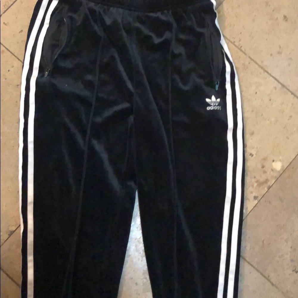 Velour Adidas Track Pants